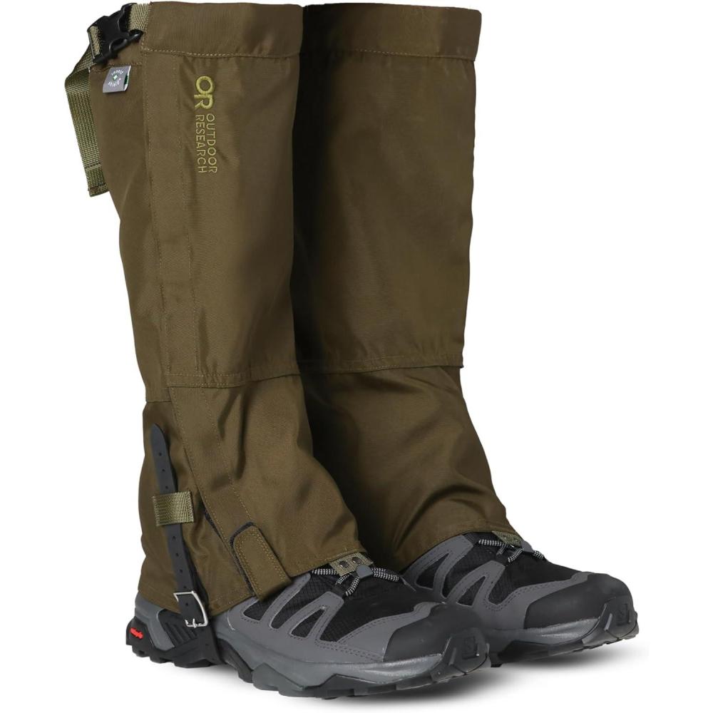 imageOUTDOOR RESEARCH Insect Shield Rocky Mountain High Gaiters II  Water Resistant Durable Leg Guard for Hiking Trails Dark Olive S