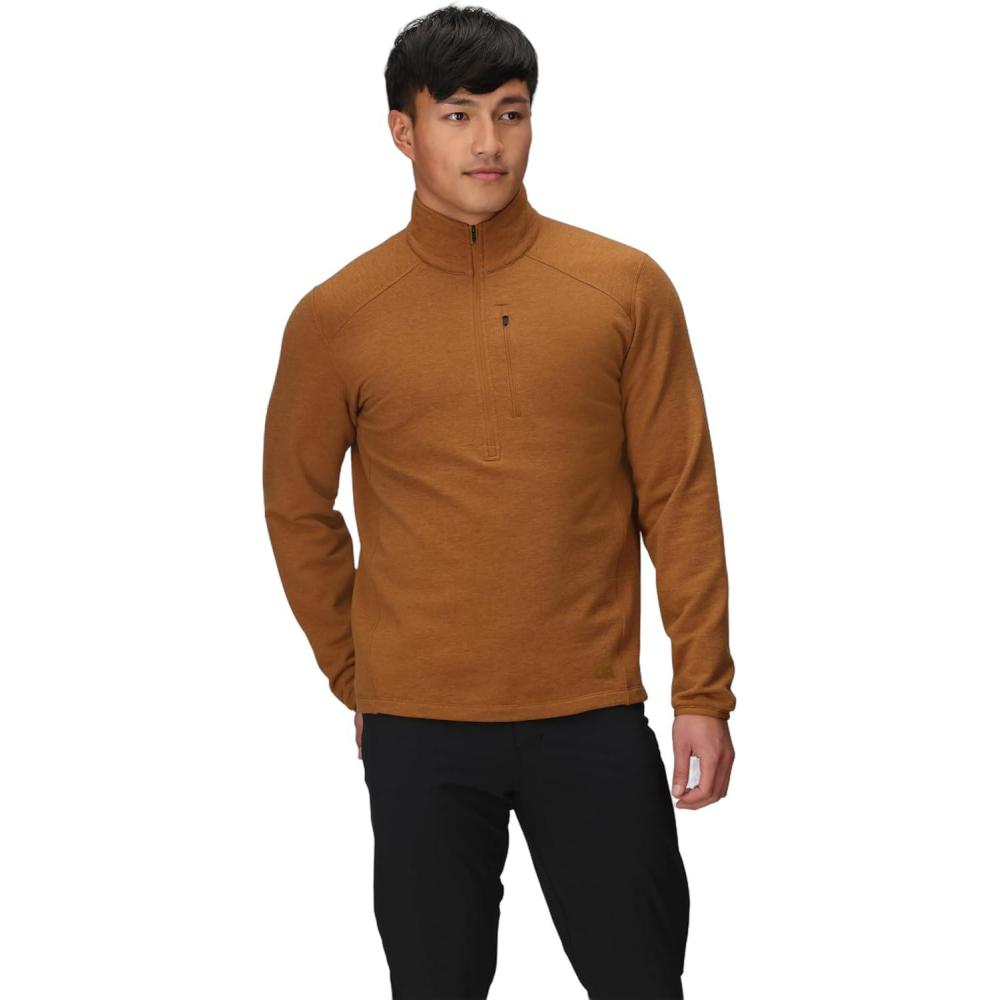 imageOutdoor Research Mens Crescent Fleece Half Zip  Merino Wool Jacket Moisture Wicking Fabric MidweightBronze