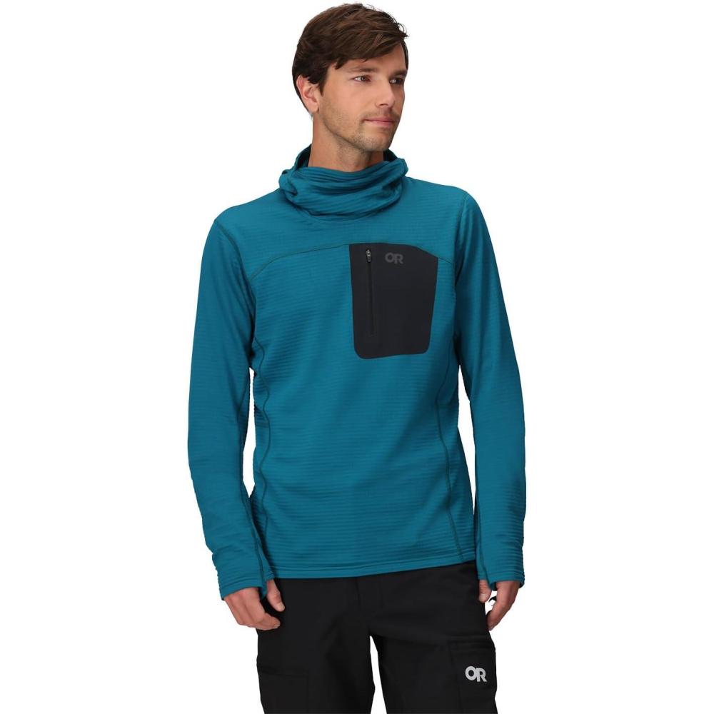 imageOutdoor Research Mens Vigor Grid Fleece Pullover HoodieAurora
