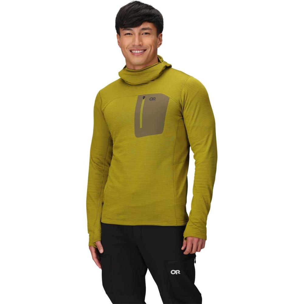 imageOutdoor Research Mens Vigor Grid Fleece Pullover HoodieRainforest