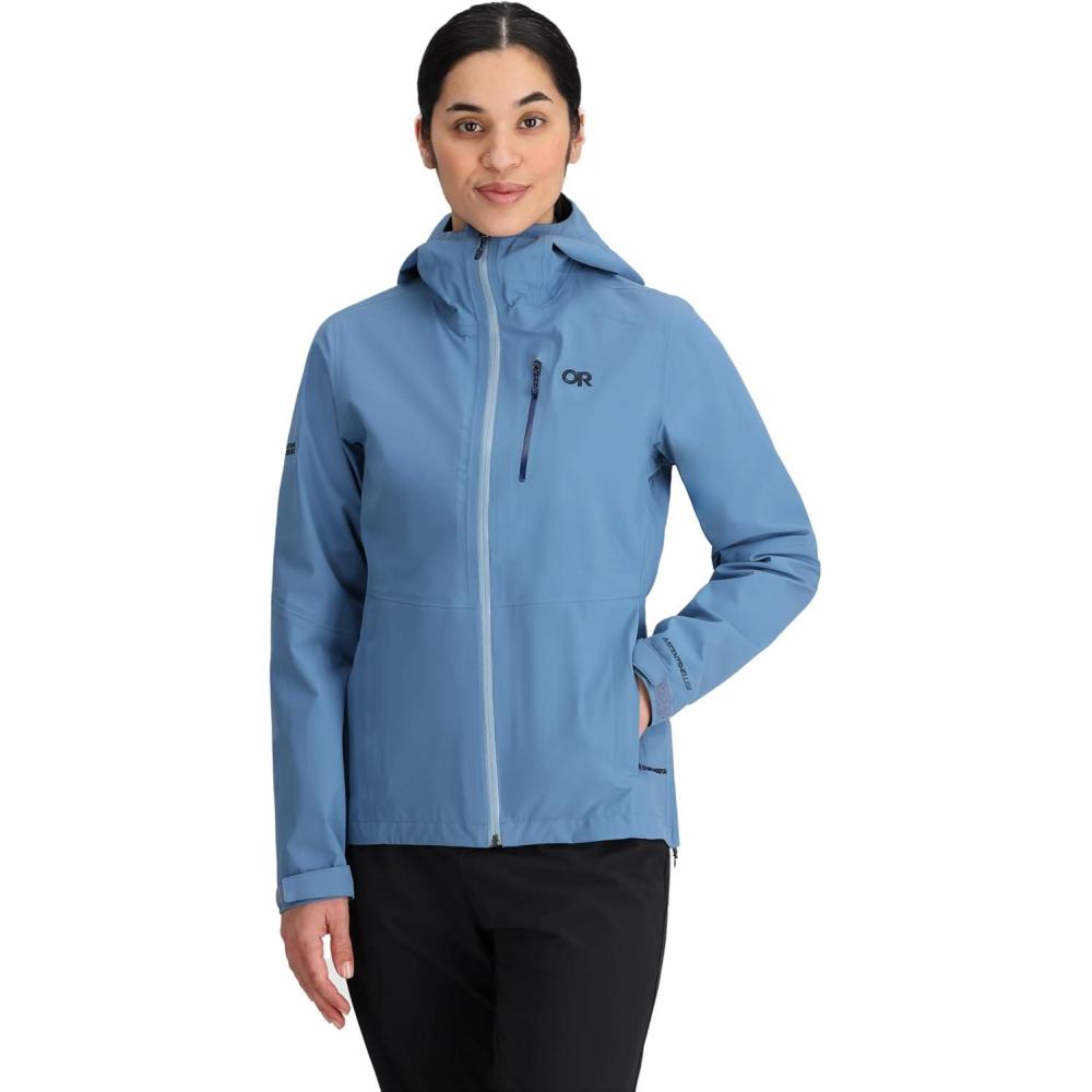 imageOutdoor Research Womens Aspire 3L Jacket  Waterproof Windproof Hooded Long Sleeve Standard FitOlympic