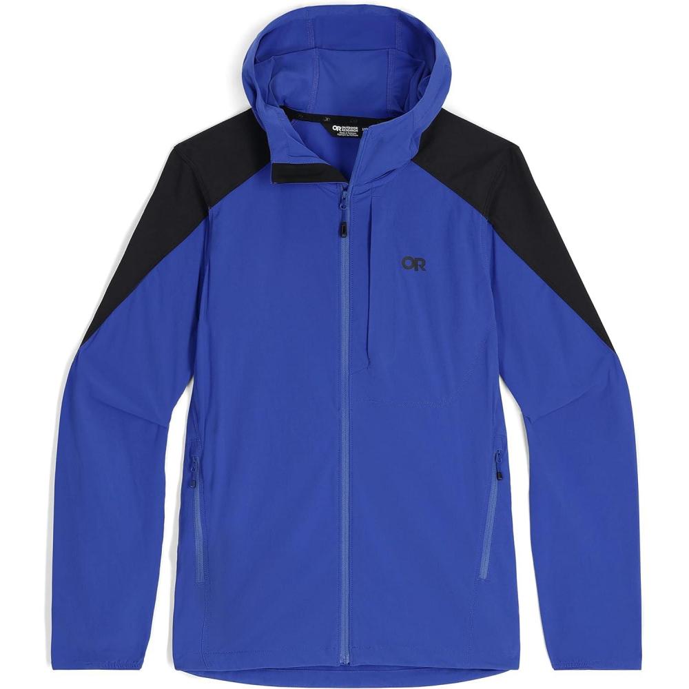 imageOutdoor Research Womens Ferrosi Hoodie  QuickDrying ampamp UV 50 Sun ProtectionUltramarineBlack