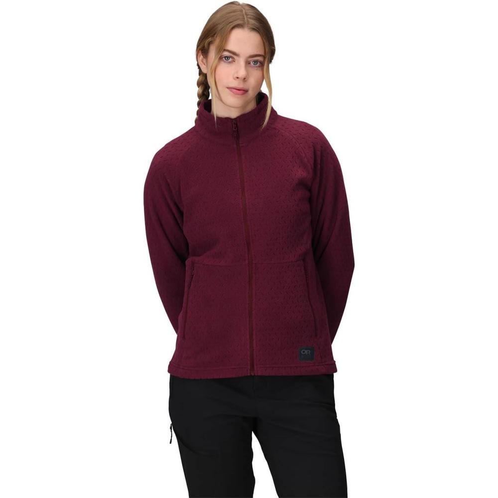 imageOutdoor Research Womens Trail Mix XT Fleece Jacket  Temperature SelfRegulating Fabric UPF 50 LightweightWinterberry