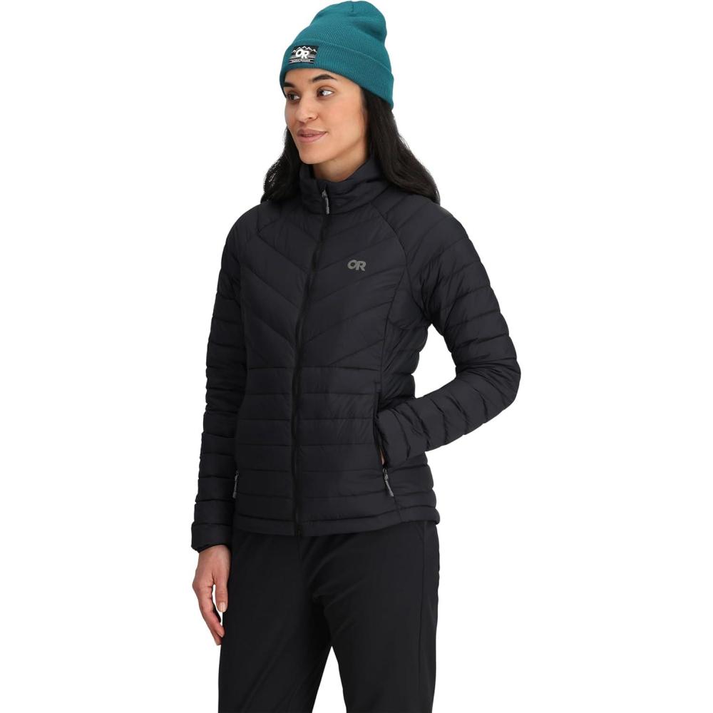 imageOutdoor Research Womens Transcendent Down Jacket  Water ampamp Wind Resistant Insulated Lightweight Standard FitBlack