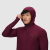 Outdoor Research Men’s Echo Hoodie – Lightweight UPF 15 Sun Shirt, Moisture-Wicking, Odor Control, Breathable(Winterberry)