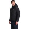 Outdoor Research Men’s Transcendent Down Hoodie Jacket | Water & Wind Resistant, Insulated, Lightweight, Standard Fit(Black)