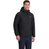 Outdoor Research Men’s Transcendent Down Hoodie Jacket | Water & Wind Resistant, Insulated, Lightweight, Standard Fit(Black)