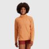 Outdoor Research Women’s Trail Mix Snap Pullover – Wicking Thermal Pullover for Women(Orange Fizz)