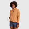 Outdoor Research Women’s Trail Mix Snap Pullover – Wicking Thermal Pullover for Women(Orange Fizz/Brick)