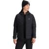 Outdoor Research Women’s Transcendent Down Hoodie Jacket | Water & Wind Resistant, Insulated, Lightweight, Standard Fit(Black)