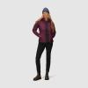 Outdoor Research Women’s Transcendent Down Hoodie Jacket | Water & Wind Resistant, Insulated, Lightweight, Standard Fit(Winterberry)