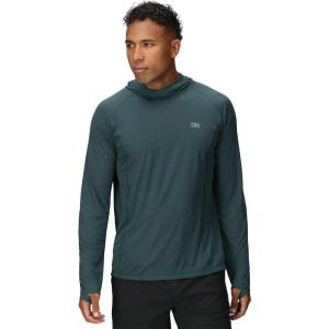 Outdoor Research Men’s Echo Hoodie – Lightweight UPF 15 Sun Shirt, Moisture-Wicking, Odor Control, Breathable(Douglas Fir)