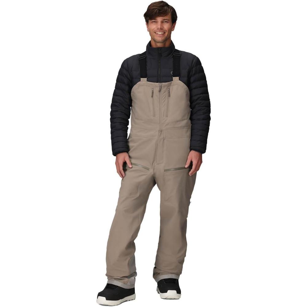 imageOutdoor Research Mens Cloudchaser 3L Bibs  Waterproof Uninsulated Ski Touring Snow Pants with Durable Stretch Shell Black SShortSable