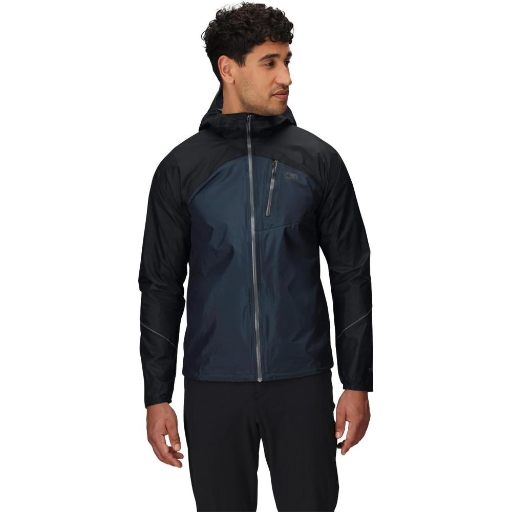 imageOutdoor Research Mens Helium Rain Jacket  Waterproof Windproof Breathable Lightweight Durable Standard FitAtlantic