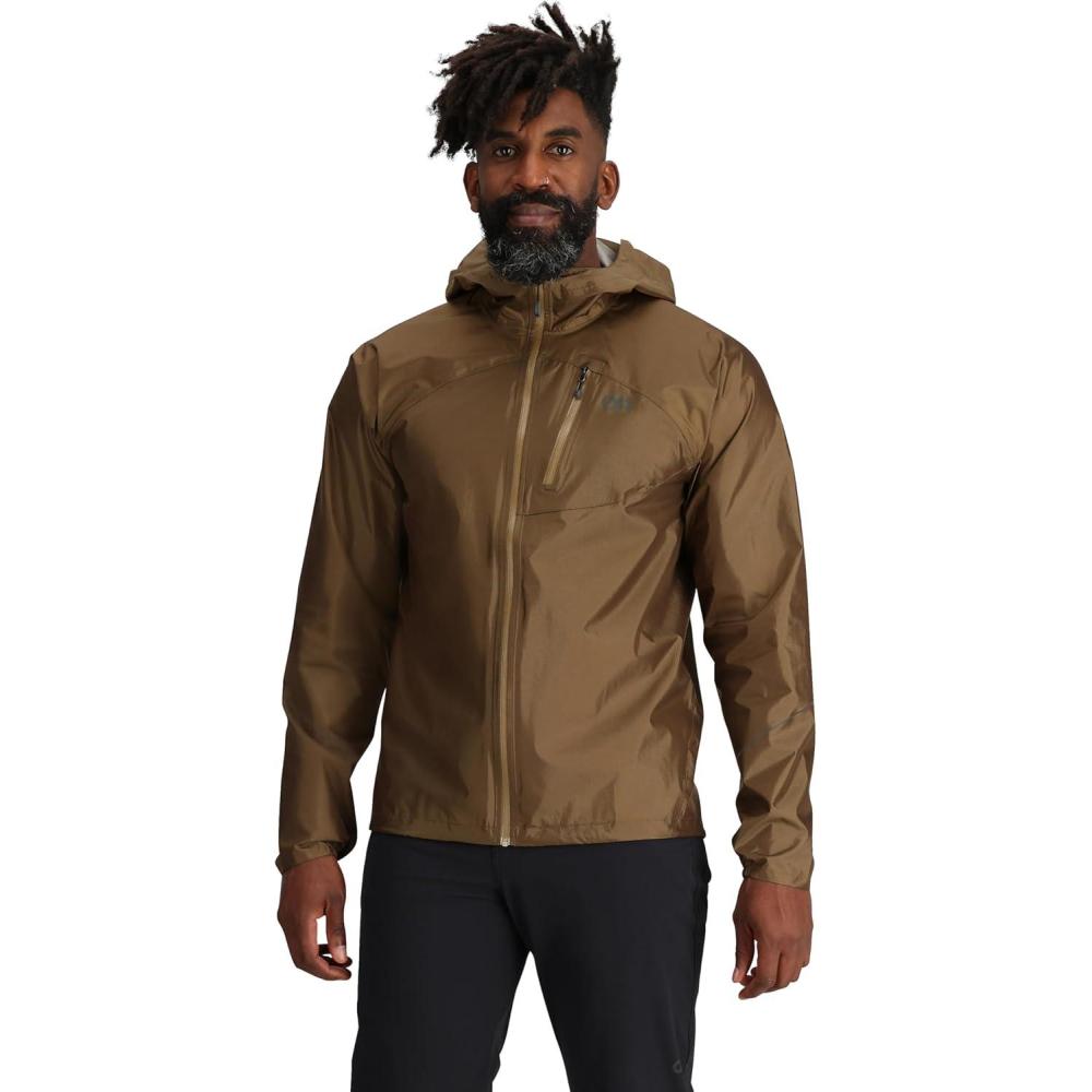imageOutdoor Research Mens Helium Rain Jacket  Waterproof Windproof Breathable Lightweight Durable Standard FitCoyote