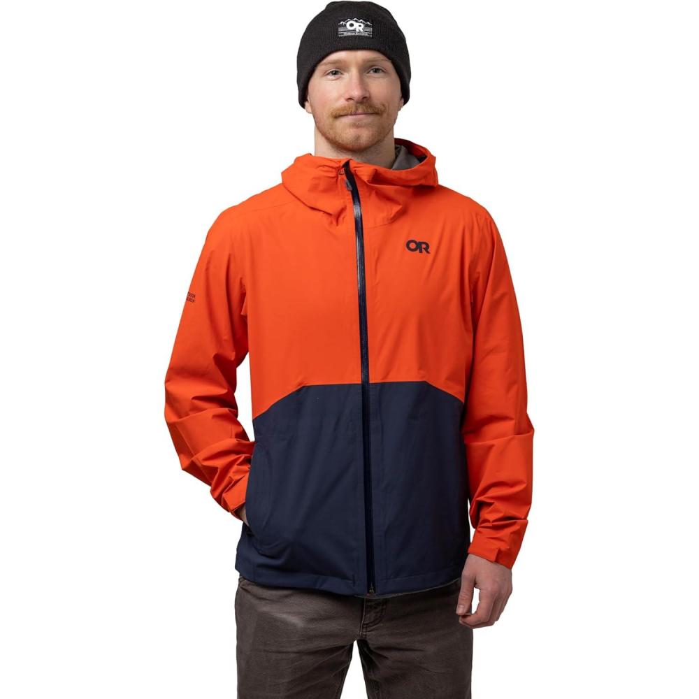 imageOutdoor Research Mens Stratoburst Stretch Rain JacketSpiceDark Navy