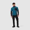 Outdoor Research Men’s Deviator Fleece Half Zip | Temperature Regulating Fabric, Moisture Wicking, UPF 30+(Aurora/Black)