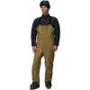 Outdoor Research Men’s Cloudchaser 3L Bibs | Waterproof, Uninsulated Ski Touring Snow Pants with Durable Stretch Shell, Black, S-Short(Dark Olive)