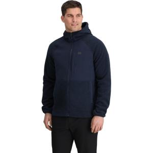 Outdoor Research Men’s OR Polartec 200 Hoodie | Fleece Insulated, Quick Drying, Moisture Wicking, UPF 30+, Standard Fit(Dark Navy Heather)