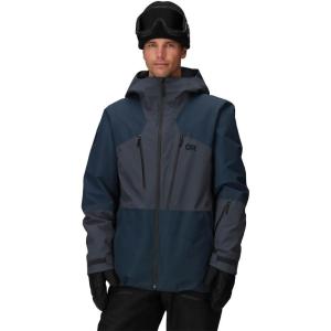 Outdoor Research Men’s Powderverse Jacket | Waterproof, Windproof, Insulated Ski & Snow Jacket, Helmet Compatible Hood(Atlantic)