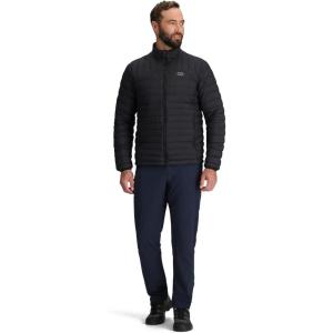 Outdoor Research Men’s Transcendent Down Jacket | Water & Wind Resistant, Insulated, Lightweight, Standard Fit(Black)