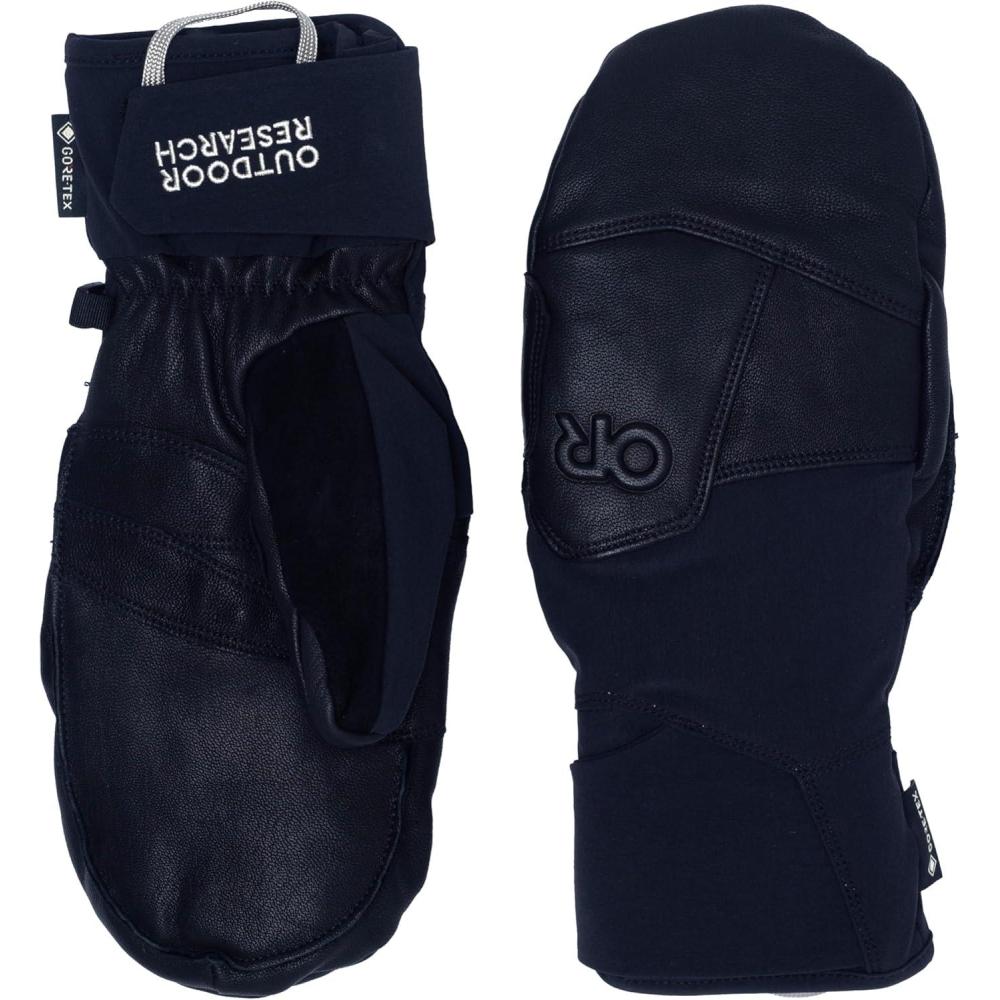 imageOutdoor Research Team GoreTex Mitts  Waterproof Windproof Touchscreen Compatible Leather ThumbBlack