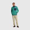 Outdoor Research Men’s Trail Mix Quarter Zip Pullover(Tropical/Naval Blue)