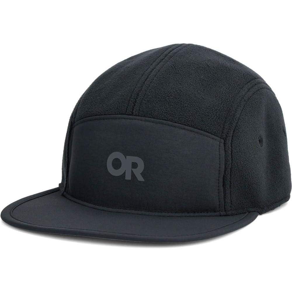 imageOutdoor Research Howling Wind 5Panel Cap  Fleece Lined Winter Baseball Cap for Trail Running Moisture WickingBlack