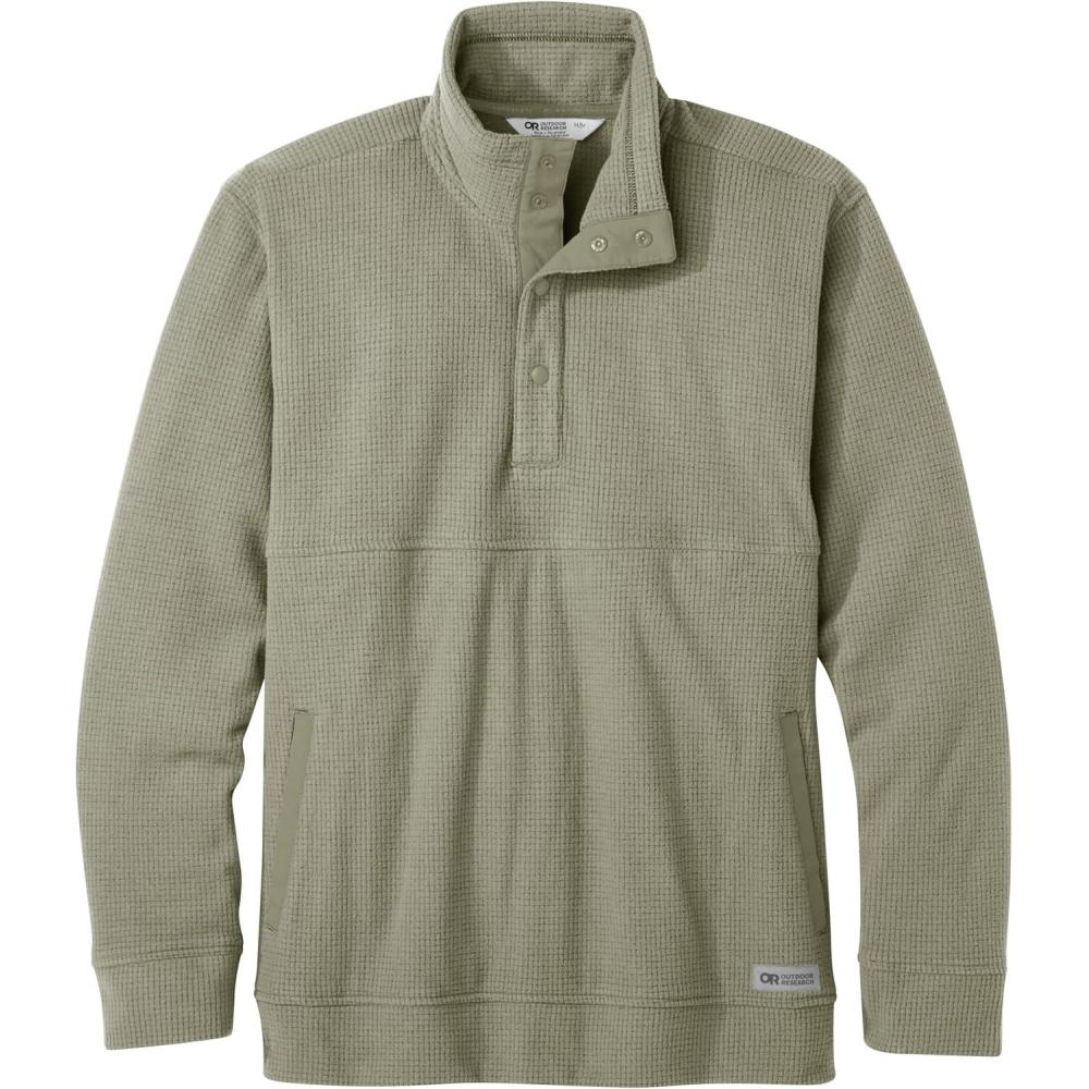 imageOutdoor Research Mens Trail Mix Snap Pullover  Comfortable MidLayer SweaterFlint