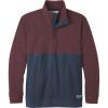 Outdoor Research Men’s Trail Mix Snap Pullover – Comfortable Mid-Layer Sweater(Kalamata/Naval Blue)