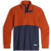 Outdoor Research Men’s Trail Mix Snap Pullover – Comfortable Mid-Layer Sweater(Terra/Naval Blue)
