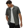 Men’s Astroman Short Sleeve Sun Shirt(Gold Nebula Plaid)
