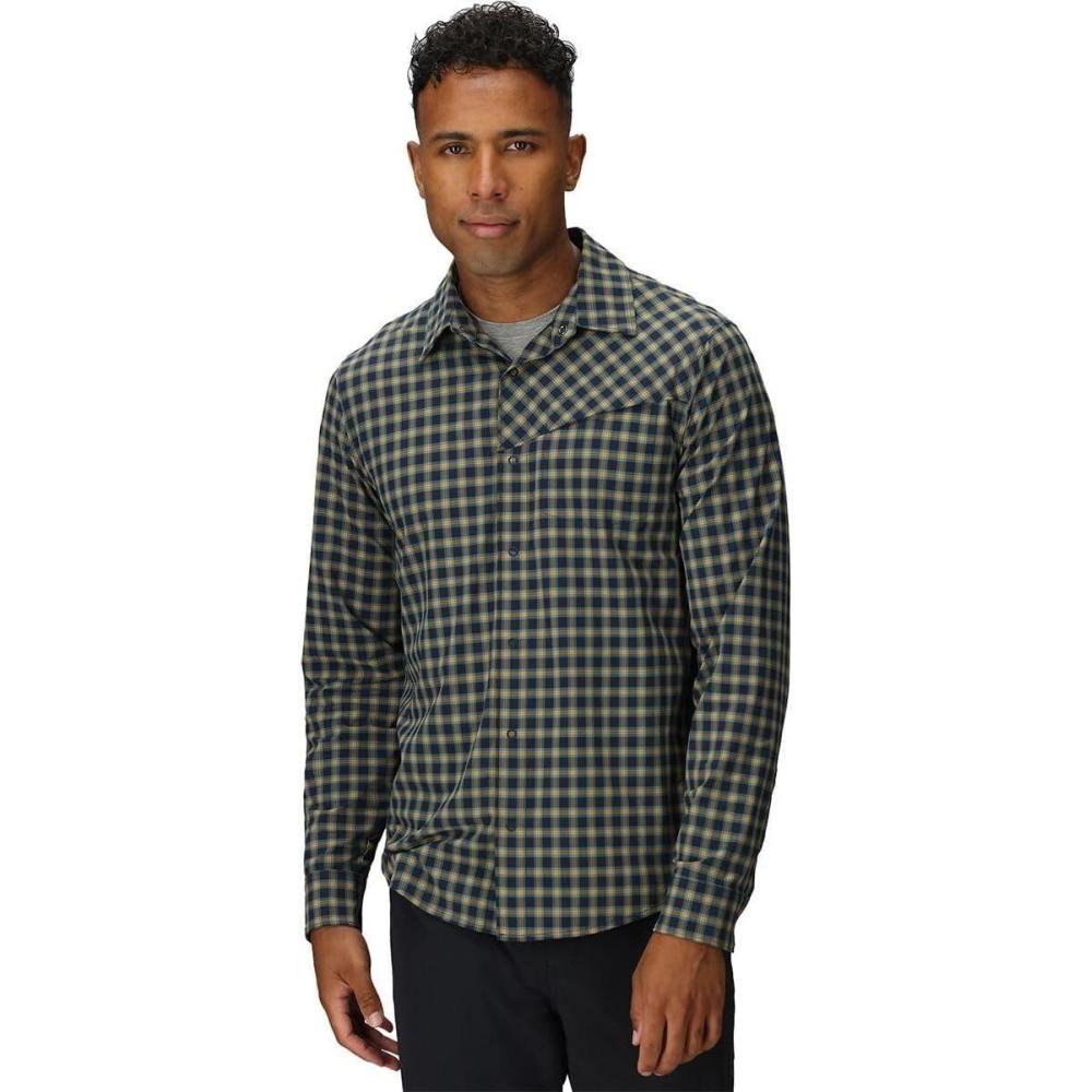 imageMens Astroman Long Sleeve Sun ShirtGold Nebula Plaid