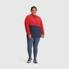 Outdoor Research Women’s Astroman Sun Hoodie-Plus(Rhubarb/Naval Blue)