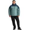 Outdoor Research Women’s Helium Down Hoodie-Plus, Neptune/Harbor, 2X