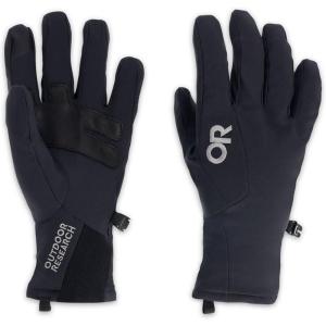 Outdoor Research Women’s Sureshot Softshell Gloves, Solid Black, L
