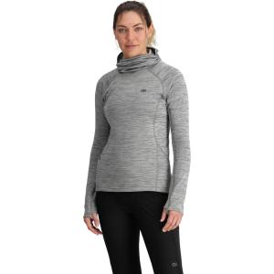 Outdoor Research Women’s Vigor Grid Fleece Pullover Hoodie, Grey Heather, S