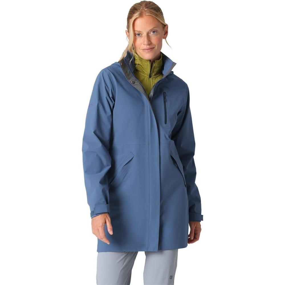 imageOutdoor Research Womens Aspire 3L Trench  Waterproof Windproof Hooded Standard FitSkyline