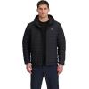 Outdoor Research Men’s Transcendent Down Hoodie Jacket | Water & Wind Resistant, Insulated, Lightweight, Standard Fit(Black)