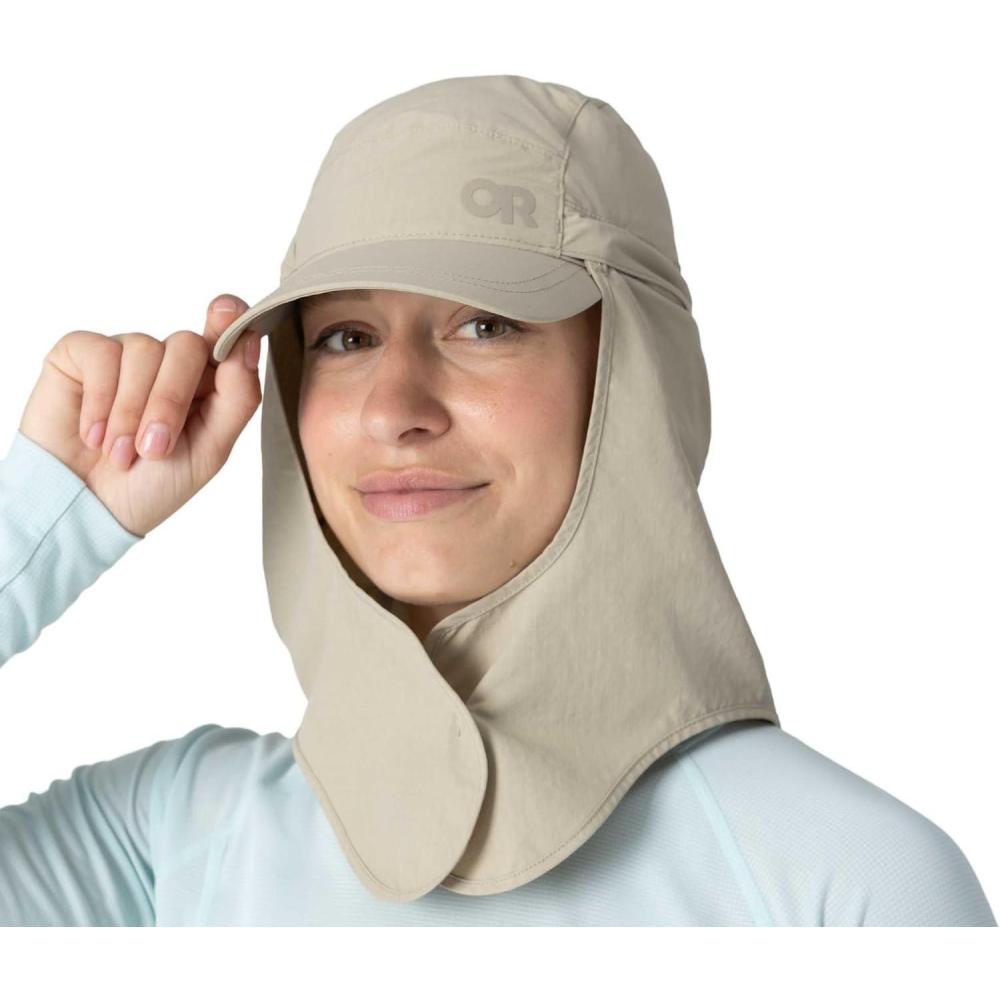 imageOutdoor Research Insect Shield Cape Cap  Bug Repellent Athletic Sun Hat with Neck Flap UPF 50 Ball Cap for Men amp WomenPro Khaki