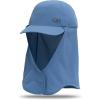 Outdoor Research Astroman Sun Cape Cap | Lightweight Neck Flap Hiking & Running Hat, UPF 30 Protection Ball Cap, Men & Women(Skyline)