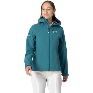 Outdoor Research Women’s Aspire 3L Jacket | Waterproof, Windproof, Hooded, Long Sleeve, Standard Fit(Mallard)