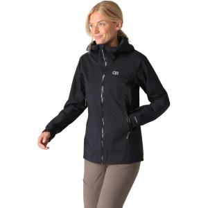 Outdoor Research Women’s SkyChaser Jacket | Lightweight Waterproof Mountaineering Shell, Pit Zips, Helmet Compatible Hood(Black)