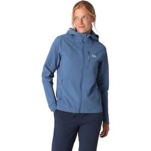 Outdoor Research Women’s Ultima Softshell Hoodie | Wind, Water & Abrasion Resistant, Brushed Inner, UPF 50+, Standard Fit(Skyline)