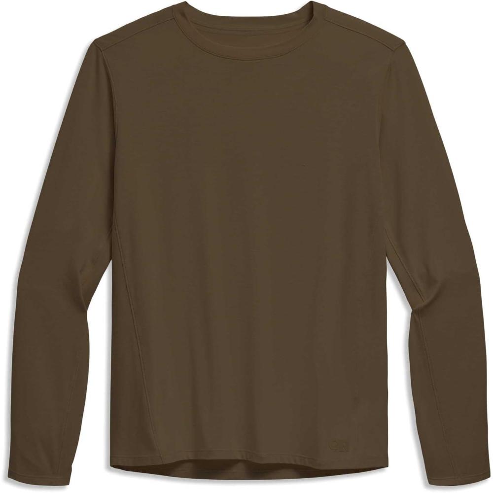 imageOutdoor Research Mens Eclipse Sun Long Sleeve Tee  Water amp Wind Resistant Breathable UPF 50 Lightweight Workout TopDark Olive