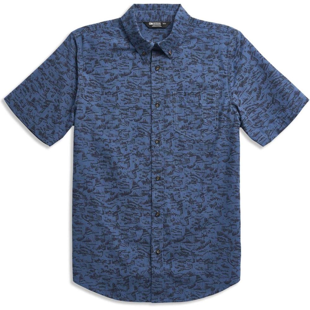 imageOutdoor Research Mens Rooftop Short Sleeve Shirt  Button Down Shirt for MenSkyline Switchback Print