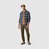 Outdoor Research Men’s Astroman Long Sleeve Sun Shirt | Lightweight UPF 30+ Snap Button Hiking Top, Breathable & Stretchy(Dark Navy Plaid)