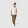 Outdoor Research Men’s Astroman Short Sleeve Sun Shirt | Lightweight UPF 30+ Snap Button Hiking Top, Breathable & Stretchy(Oyster Tamarack Print)