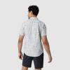 Outdoor Research Men’s Rooftop Short Sleeve Shirt – Button Down Shirt for Men(Oyster Traverse Print)