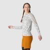 Outdoor Research Women’s Freewheel MTB Mountain Bike Long Sleeve Jersey(Pro Khaki/Oyster Creekside Print)